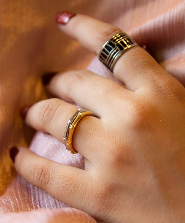 Silver Minimal Bamboo Band - Image 2