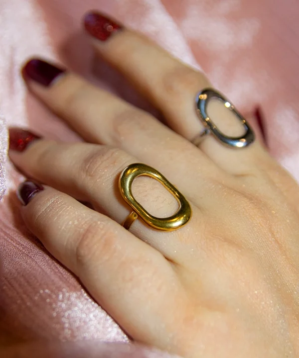 Gold Oval Hollow - Image 2