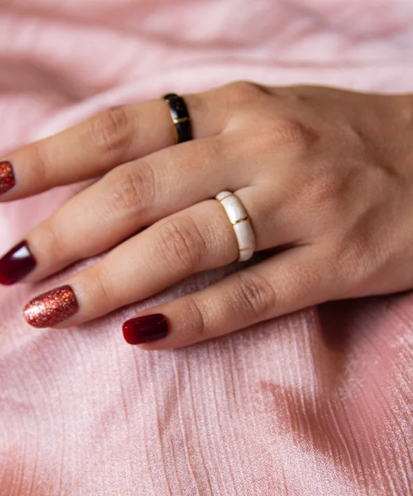 White Bamboo Ring - Image 2