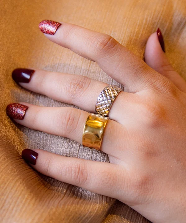 Abstract Solid Open Ring - Image 2