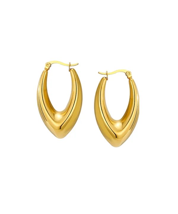 V-Oval Earrings