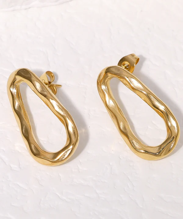 Abstract Oval Earrings